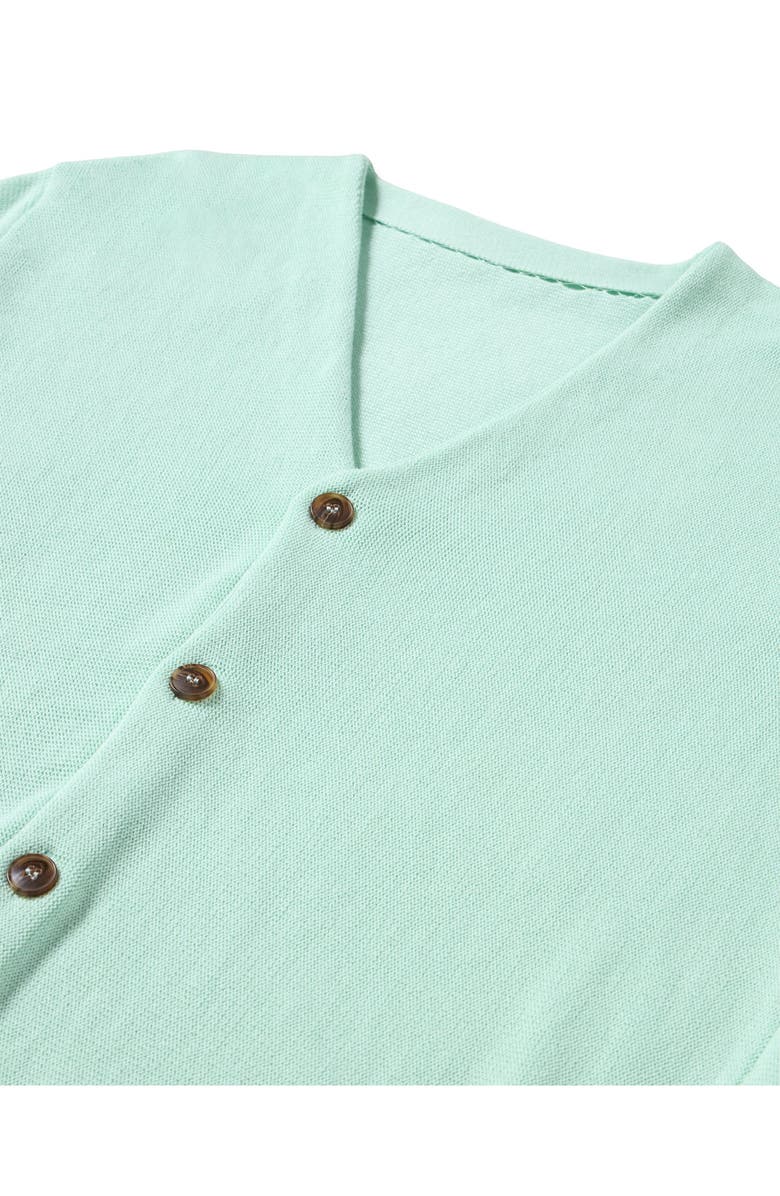 Fortela Oliver Cotton Knit Cardigan, Alternate, color, Turquoise