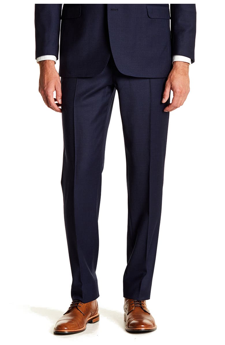 Brooks Brothers Flat Front Regent Fit Pants - 30-34" Inseam, Main, color, 