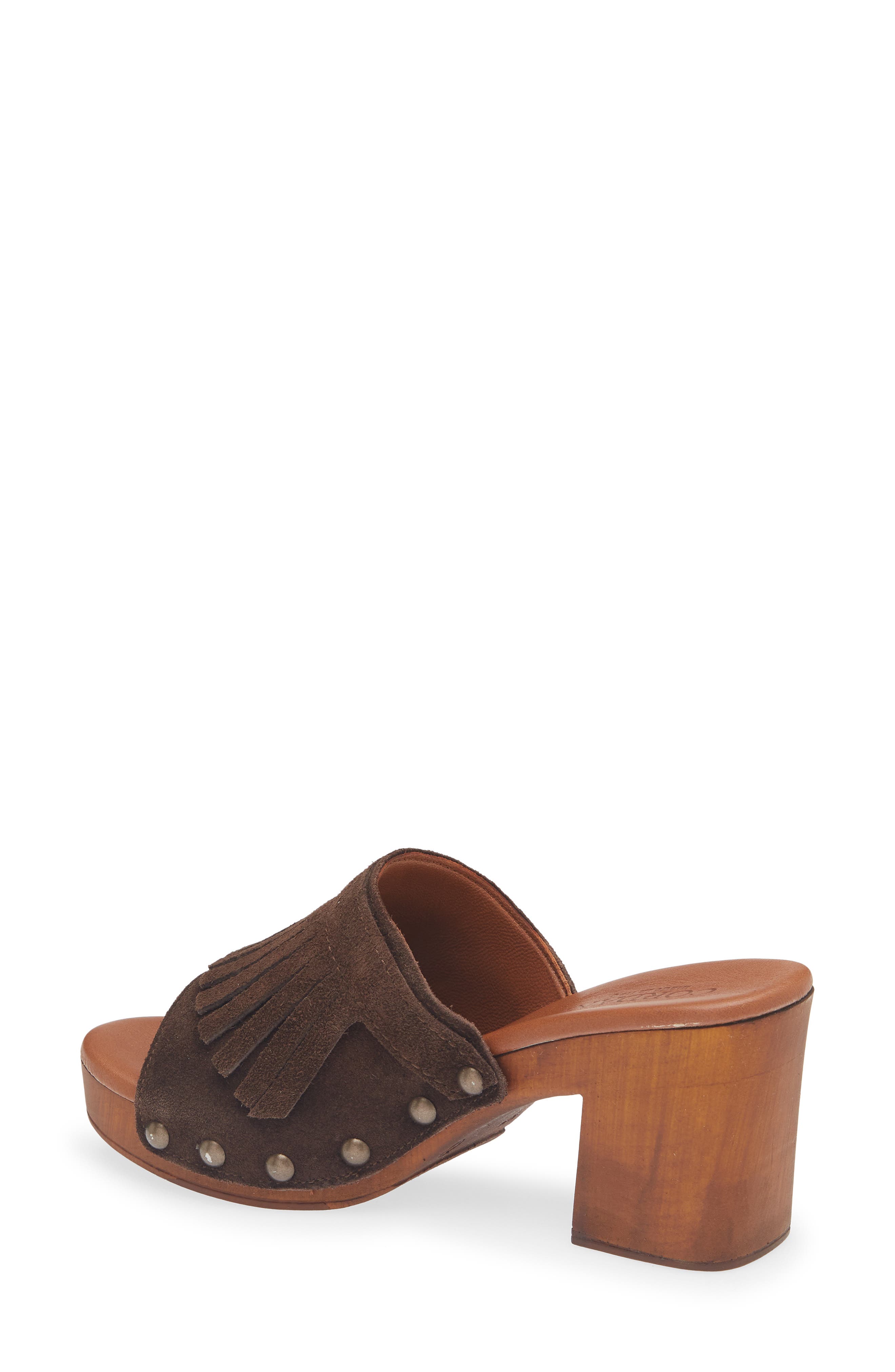 Wesley Platform Slide Sandal, Alternate, color, CACAO SUEDE