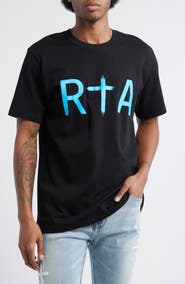 RtA Liam Regular Fit Cotton Logo Graphic T-Shirt