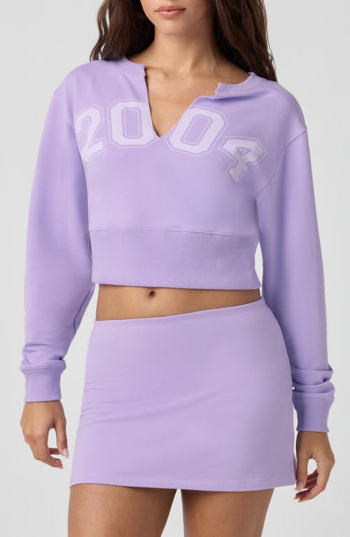 Florence by Mills 2004 Split Neck Sweatshirt in Millie Lavender  product