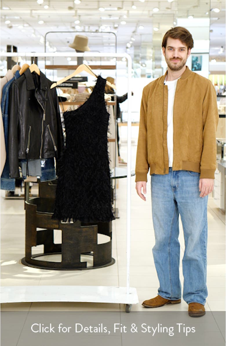 One-Shoulder Mesh Fringe Minidress, sales video thumbnail