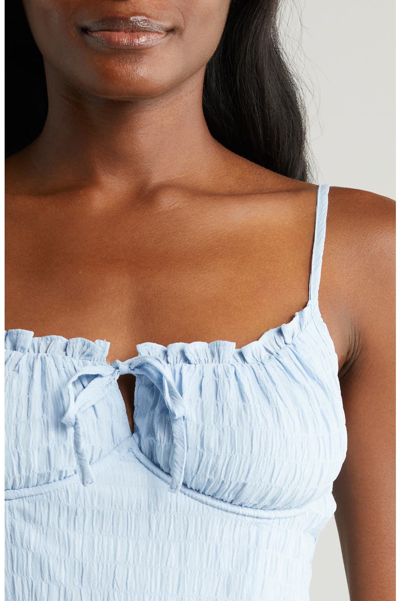 Peplum Bustier Camisole, Alternate, color, BLUE