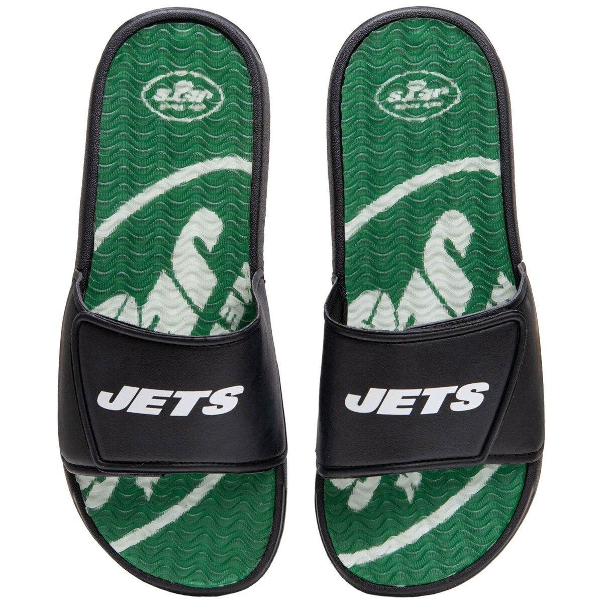 FOCO Men's FOCO New York Jets Wordmark Gel Slide Sandals, Main, color, 