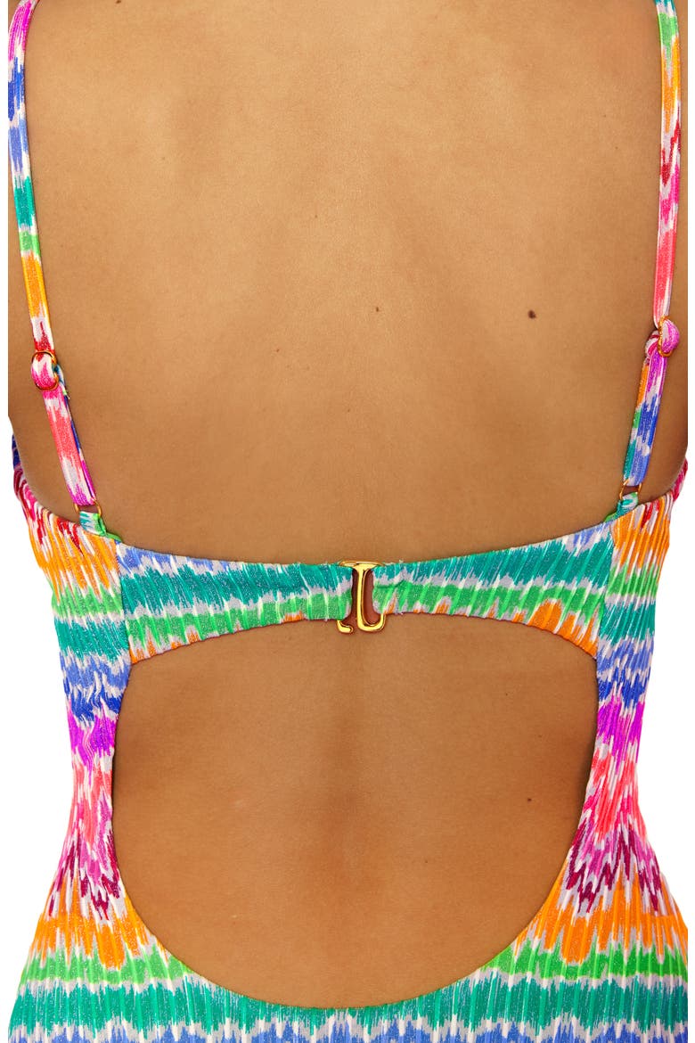 Rio Metallic One-Piece Swimsuit, Alternate, color, PINK MULTI
