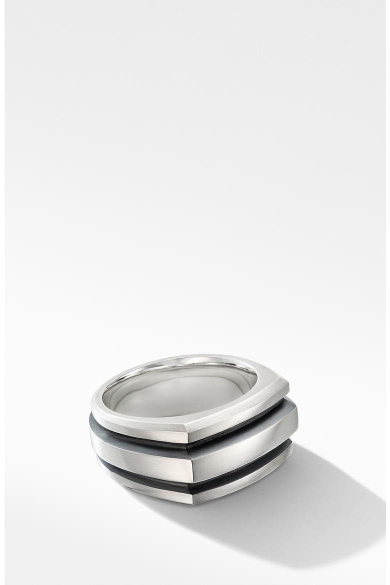 Deco Cigar Band Ring, Main, color, SILVER