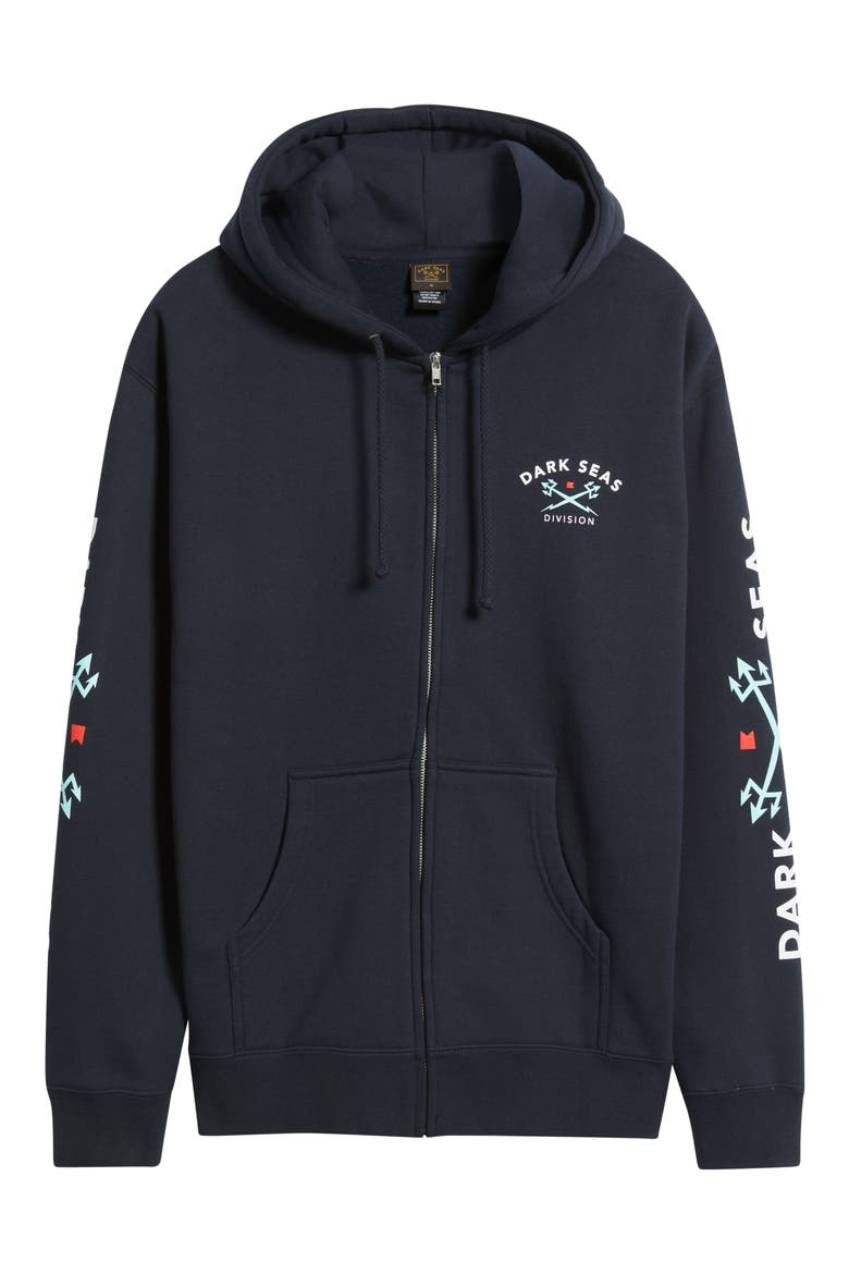 Headmaster III Zip Fleece Hoodie, Alternate, color, NAVY