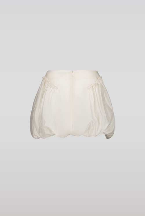 Saemdi Bubble Mini Skirt In Cream