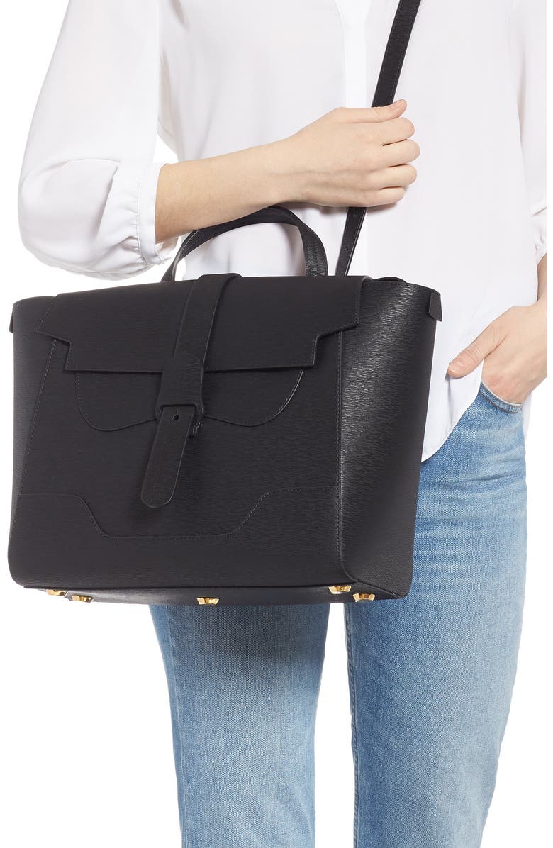 SENREVE Maestra Textured Leather Satchel, Alternate, color,