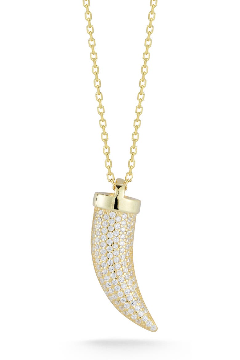 Gold Vermeil Horn Necklace, Main, color, YELLOW GOLD