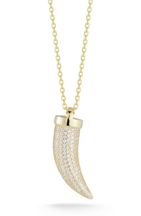 Gold Vermeil Horn Necklace