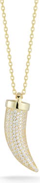 GLAZE JEWELRY Gold Vermeil Horn Necklace
