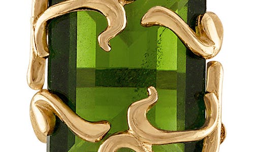 Fuzion Creations London Gemstone Stud Earrings In Chrome Diopside