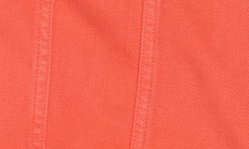 7 For All Mankind Nellie Womens Pocket Cotton Denim Jacket In Grapefruit
