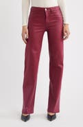 L'AGENCE Scottie High Waist Coated Wide Leg Jeans