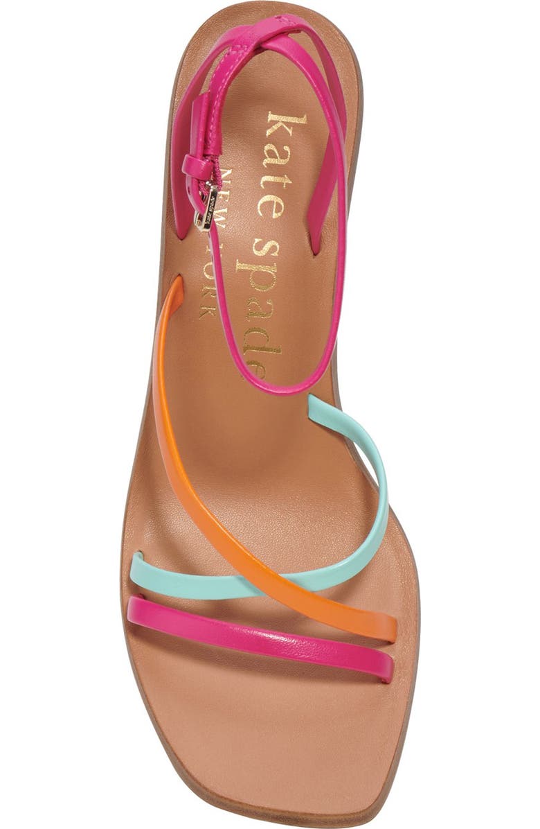 Kate Spade New York charmer strappy sandal, Alternate, color, Rose Jam/ Low Tide/ Satsuma
