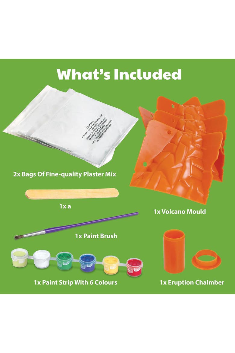KidzLabs Volcano Making Kit, DIY Science Simulated Eruption Kit, Kids 8+, Alternate, color, Multicolored