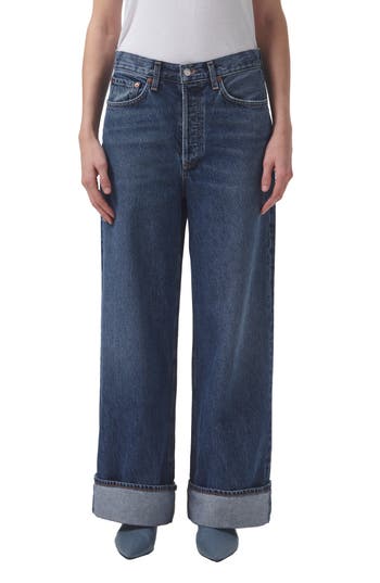 AGOLDE AGOLDE DAME HIGH WAIST WIDE LEG ORGANIC COTTON JEANS
