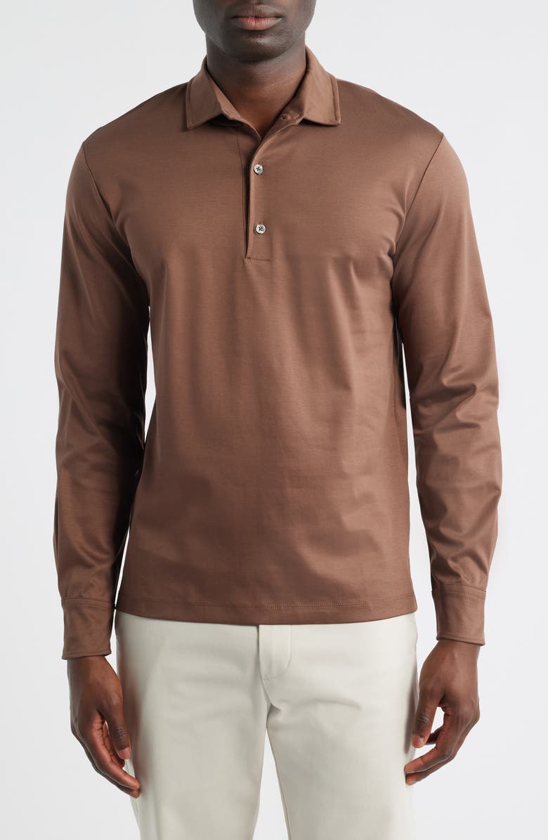 Aurélien Mercerized Cotton Long Sleeve Polo | Nordstromrack