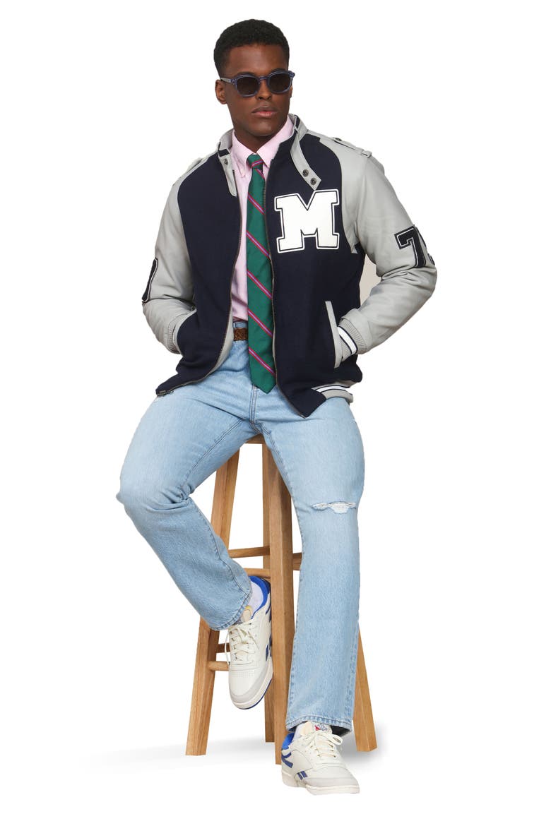 Varsity Jacket, Alternate, color, Navy