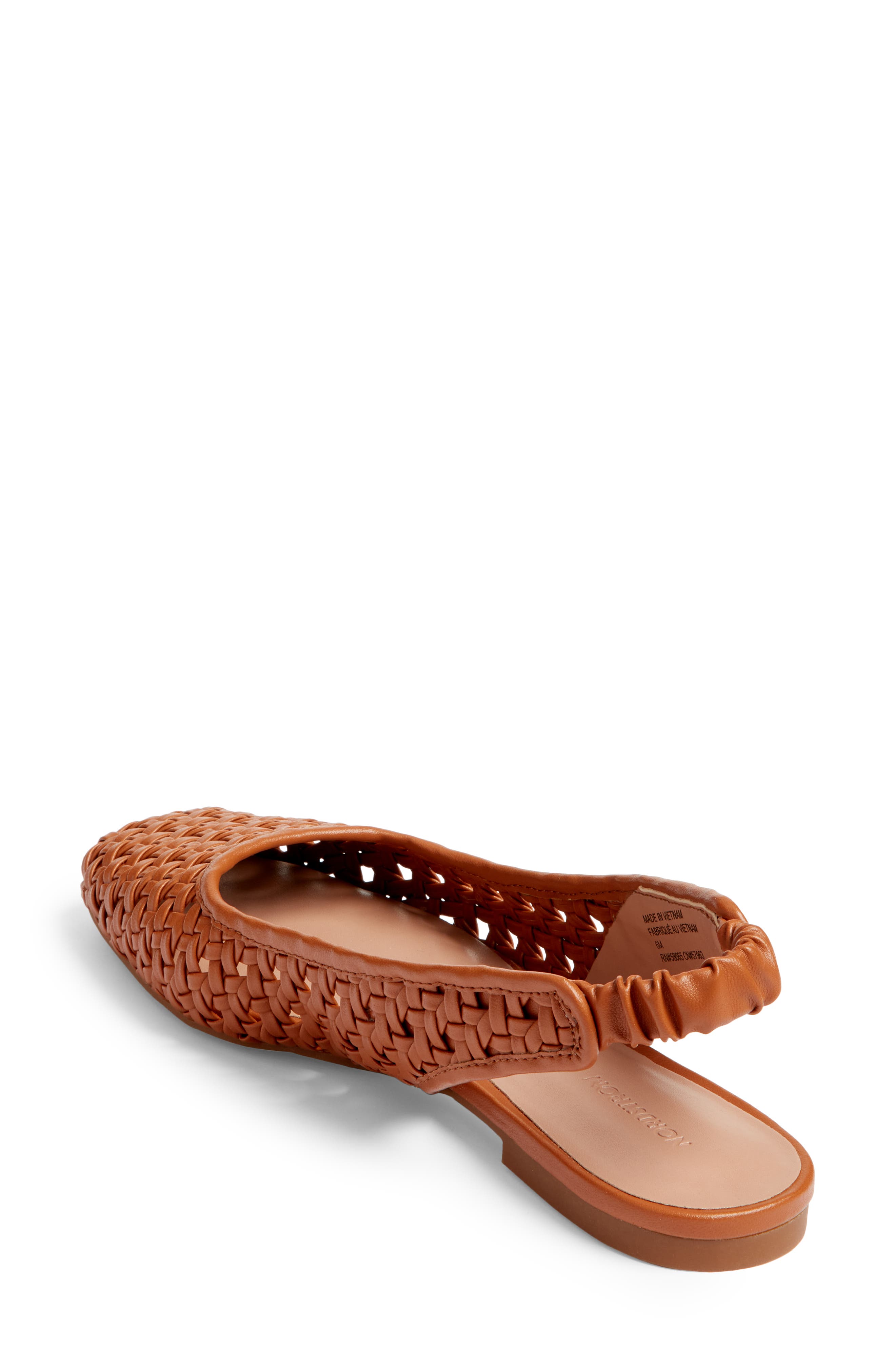 Nordstrom Arabella Woven Slingback Flat, Alternate, color, Tan Toffee