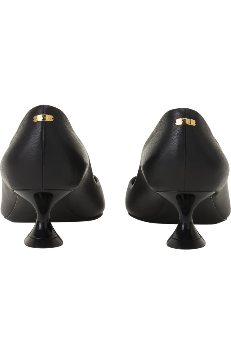 Lanvin Midnight Step Leather Pump With Buckle, Alternate, color, Black