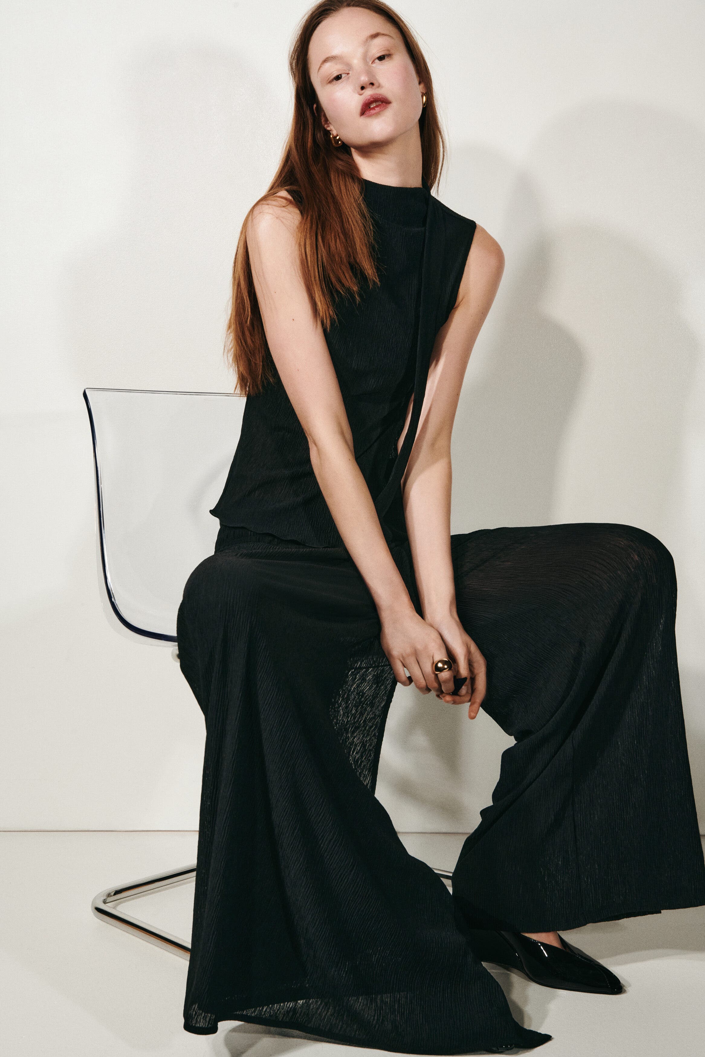 Crinkled Wrapover Trousers - image 2