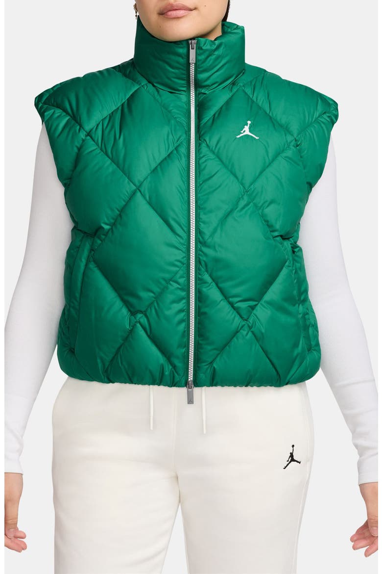Brooklyn Therma-FIT Quilted Puffer Vest, Main, color, MALACHITE/ WHITE
