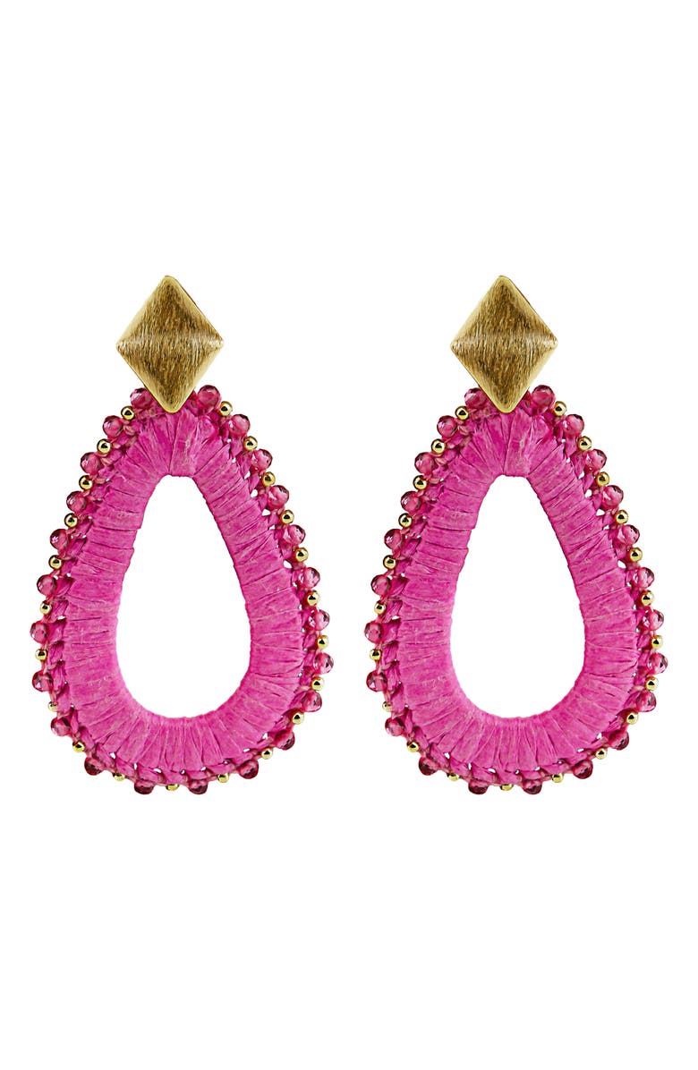 Panacea Wrapped Teardrop Earrings, Main, color, 