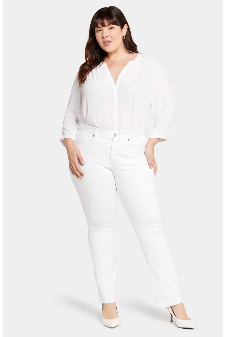 Marilyn Waist Match Straight Leg Jeans, Alternate, color, OPTIC WHITE