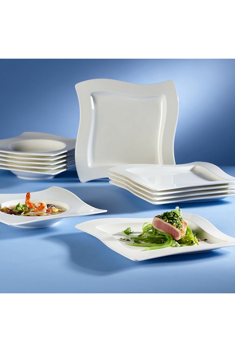 NewWave Dinner Plate Set of 4, Alternate, color, white