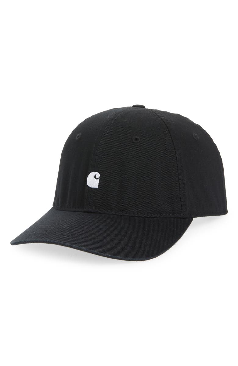 Carhartt Work In Progress Madison Logo Embroidered Baseball Cap, Main, color, Black White