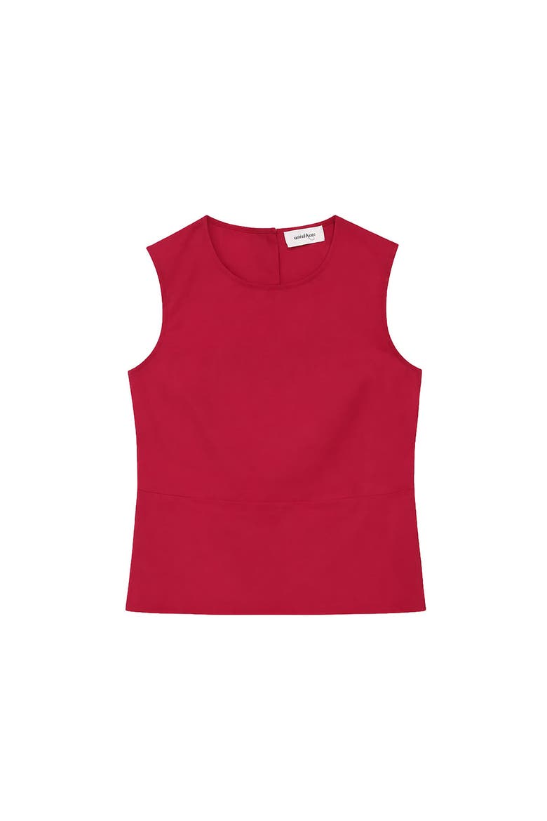 Poplin Top, Alternate, color, Red