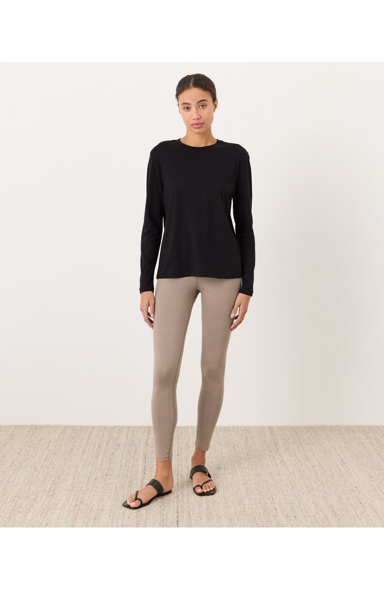 Pact Organic Cotton Women's Softspun Essential Crewneck Long Sleeve Tee, Alternate, color, Black