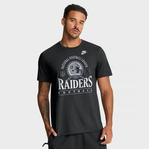 Men's Nike Black Las Vegas Raiders Rewind Team Spirit Essential Cotton T-Shirt