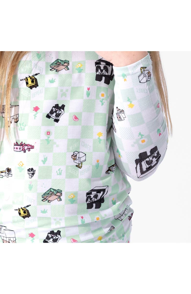 Bellabu Bear Kids' Minecraft Sleep Repeat Set of 2 Piece Pajamas, Alternate, color, Minecraft Sleep Repeat