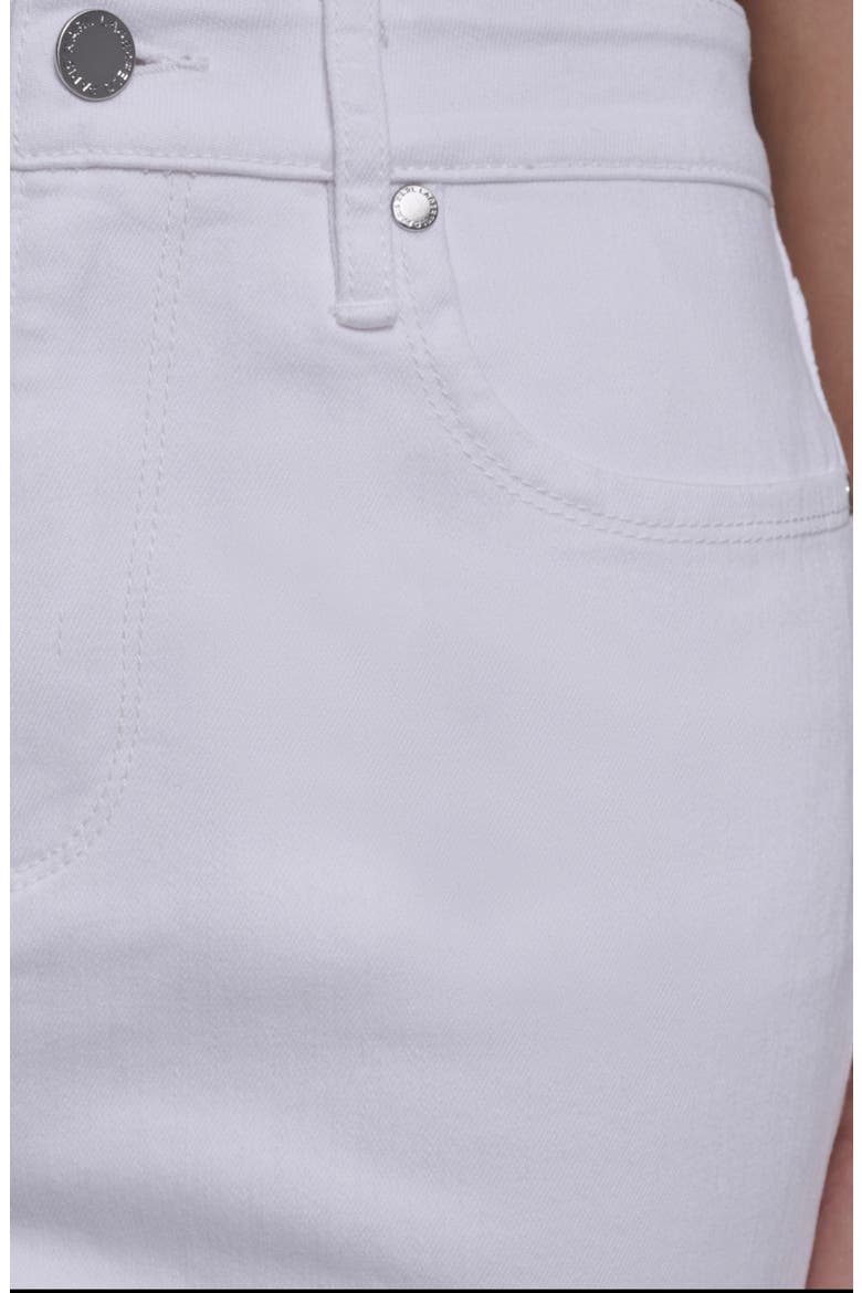 Rhinestone Cuff Ankle Straight Leg Jeans, Alternate, color, WHITE DENIM