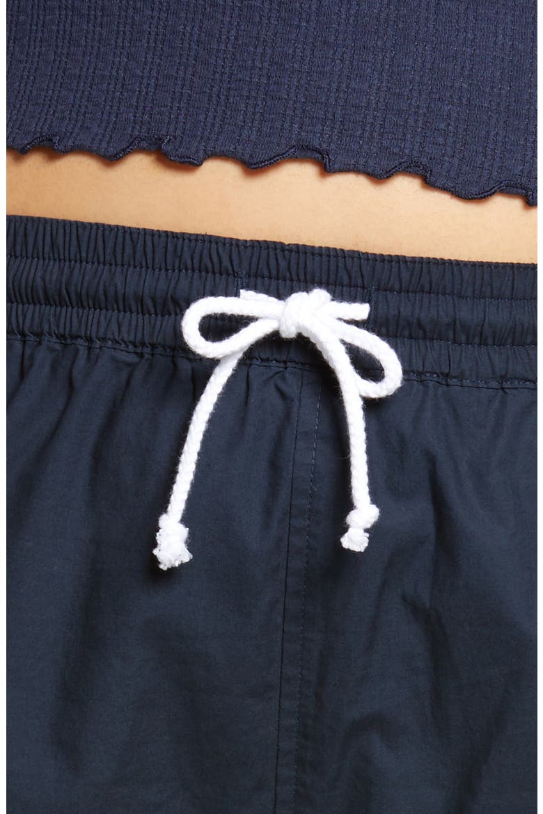 Drawstring Cotton Sport Shorts, Alternate, color, NAVY SALUTE