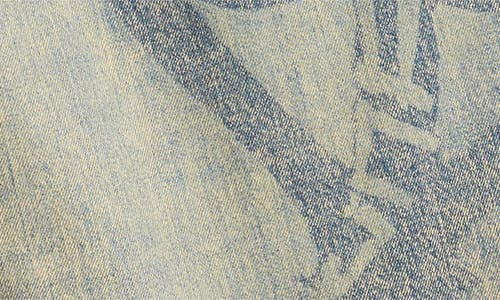 Paolina Russo Fade Print Denim Bermuda Shorts In Sand