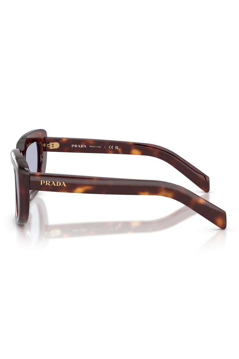 53mm Rectangular Sunglasses, Alternate, color, CLASSIC TORTOISE / BLUE