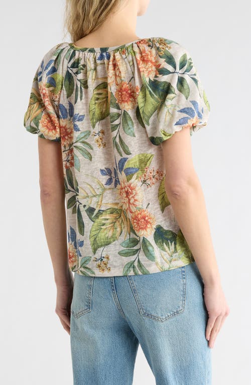 Chenault Split Neck Knit Top In Multi