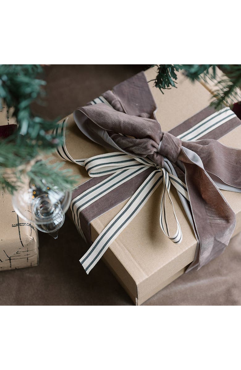 CG Hunter Wide Hand Dyed Velvet Ribbon Dark Brown, Alternate, color, Dark Brown