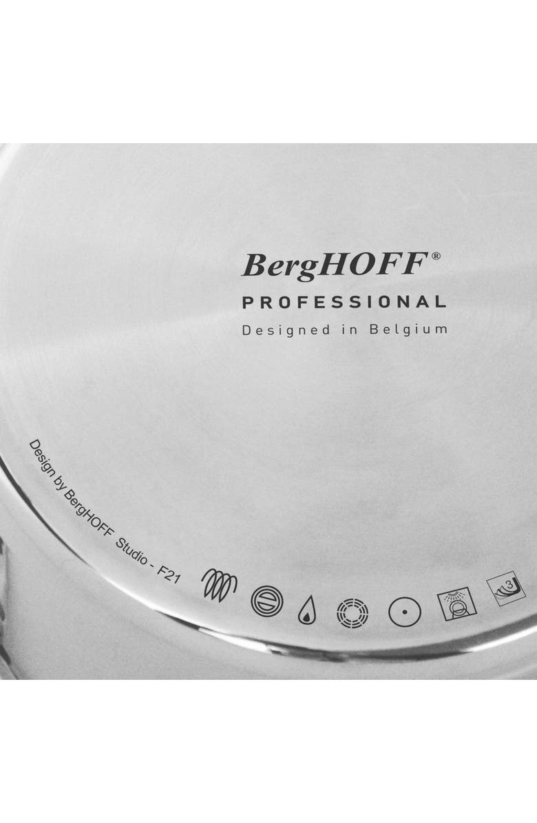 BergHOFF Professional Straight 3-Piece Stainless Steel Cookware Set, Alternate, color, Silver