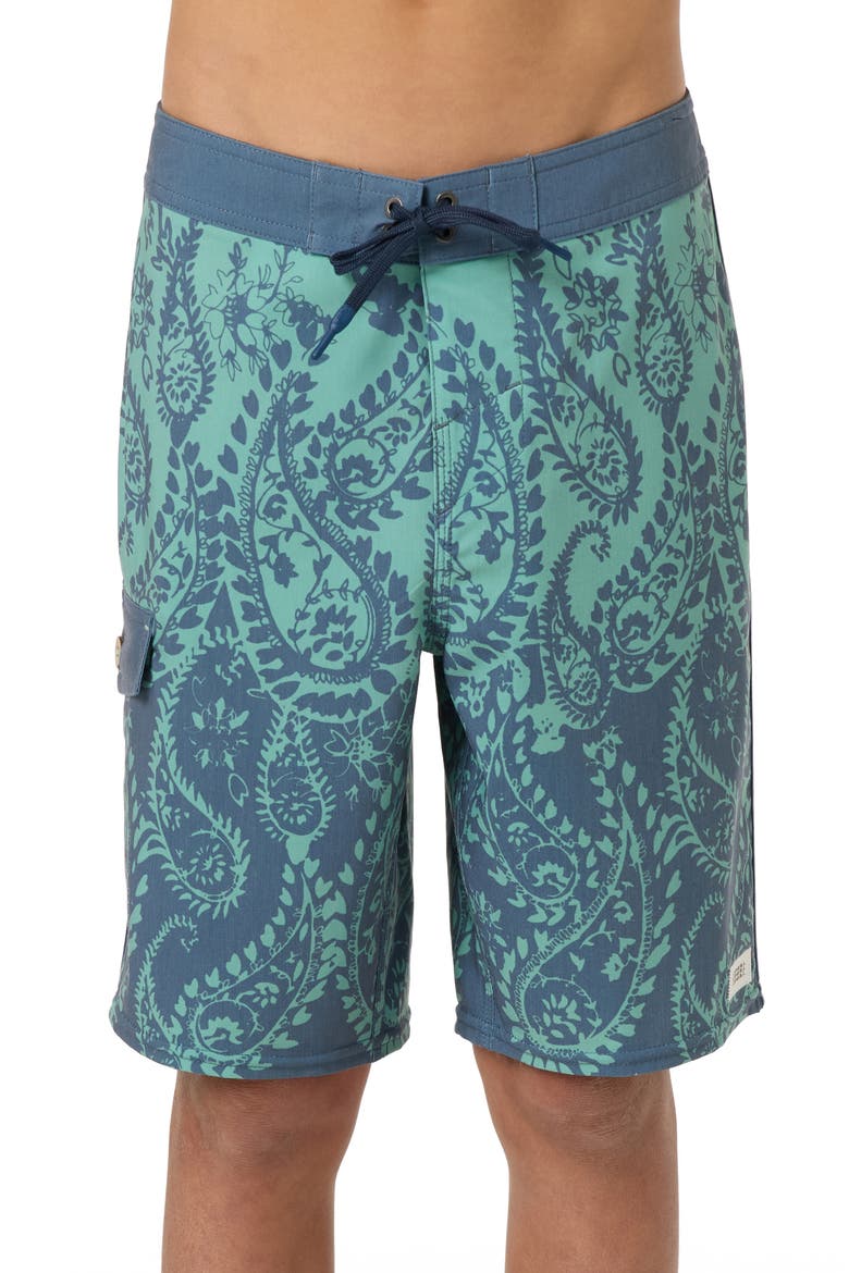 Kids' Lineup Board Shorts, Main, color, MALACHITE GREEN