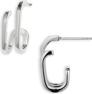 ARGENTO VIVO Double U Hoop Earrings
