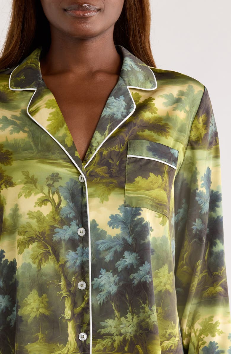 KILO BRAVA Print Long Sleeve Sleep Shirt, Alternate, color, Landscape