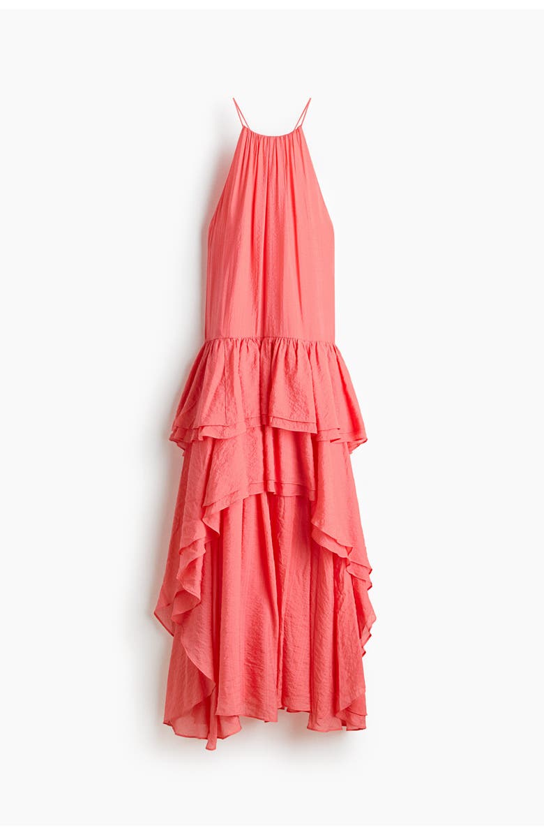 H&M Tiered High-low Dress, Alternate, color, Raspberry Red