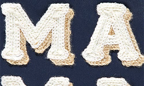 Stoney Clover Lane Mini Mama Embroidered Pouch In Blue