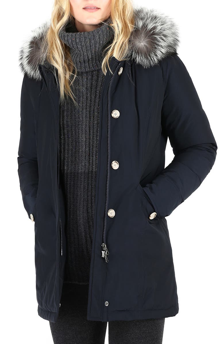 Woolrich Luxury Arctic Down Parka with Genuine Fox Fur Trim, Main, color, 