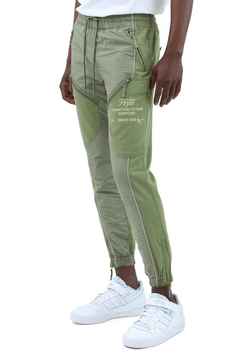 Bear Cub Cotton Joggers, Alternate, color, ARMY GREEN